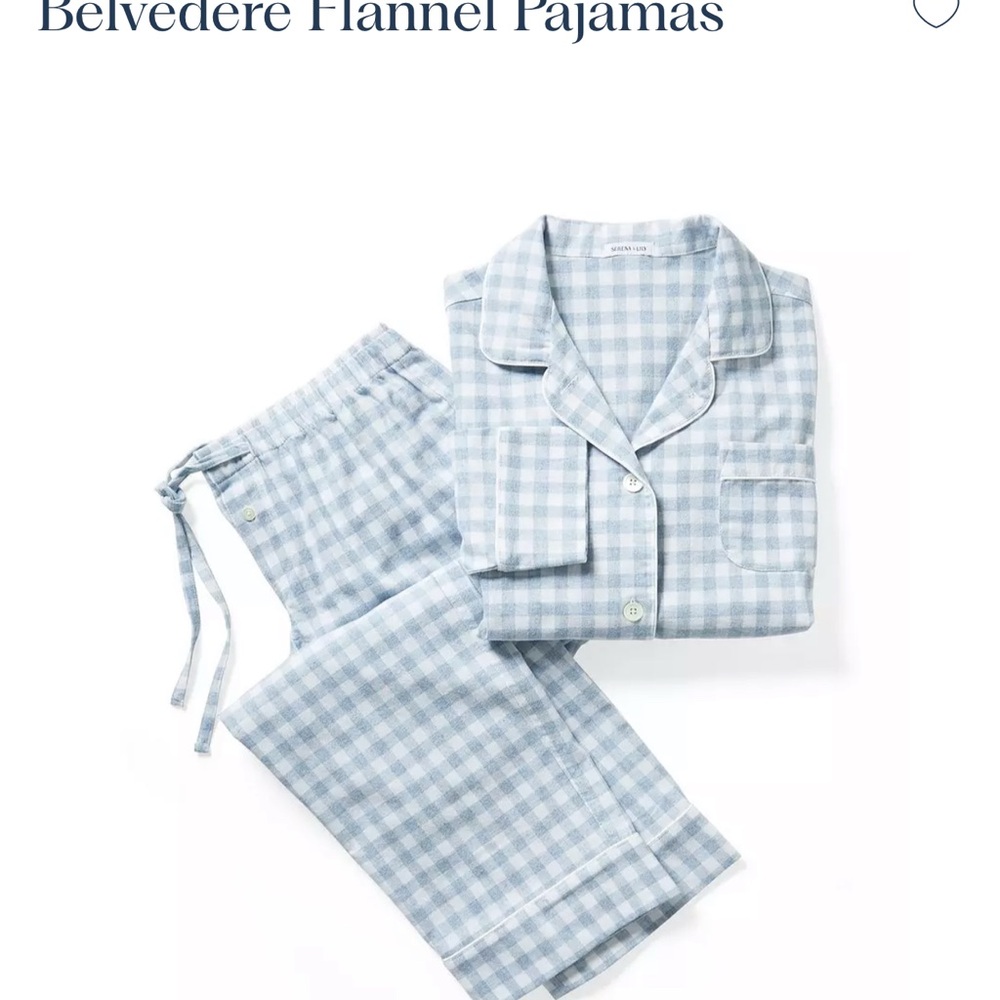 Serena & Lily Women’s Blue Flannel Pajamas - M